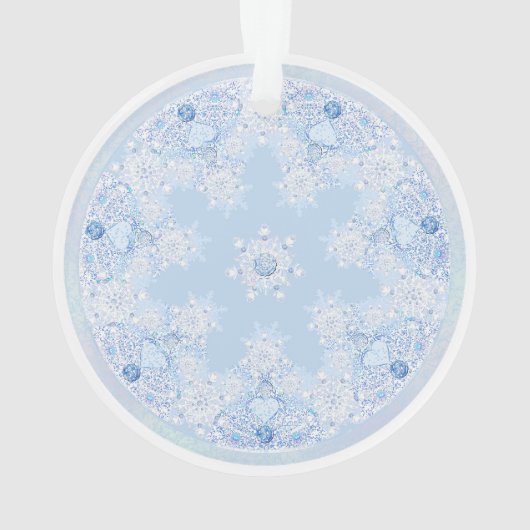 Ice Blue Snowflake Ornament (achterkant)