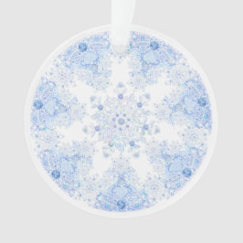 Ice Blue Snowflake Ornament