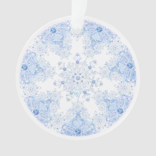 Ice Blue Snowflake Ornament (voorkant)