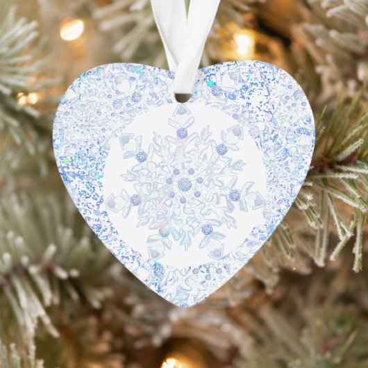 Ice Blue Snowflake Ornament (Boom)