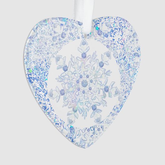 Ice Blue Snowflake Ornament (voorkant)