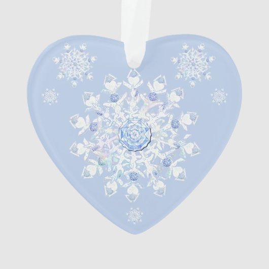 Ice Blue Snowflake Ornament (achterkant)