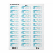 Ice Blue Snowflake Return Address Label (Full Sheet)