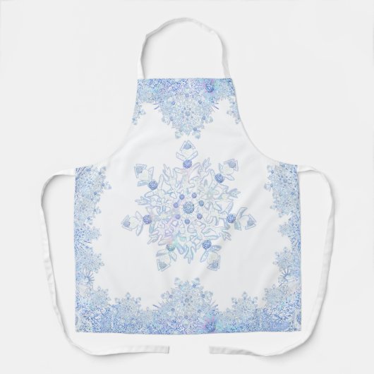 Ice Blue Snowflake Schort (Voorkant)