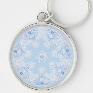 Ice Blue Snowflake Sleutelhanger
