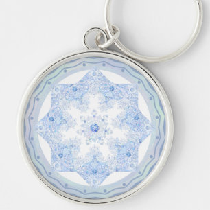 Ice Blue Snowflake Sleutelhanger