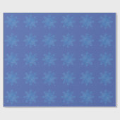 Ice Blue Snowflakes op Cool Blue Background Wrappi Cadeaupapier (Vlak)