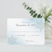 Ice Blue Snowflakes Response Kaart (Staand voorkant)