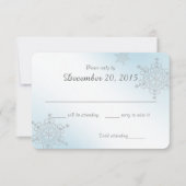 Ice Blue Snowflakes Response Kaart (Voorkant)