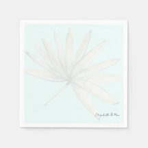 Ice Blue Tropical Koppel Script Namen Bruiloft