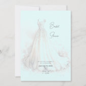 Ice Blue Trouwjurk Vrijgezellenfeest Kaart (Voorkant)