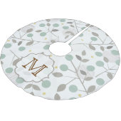 Ice Blue Twig Tree Bra Monogram Initialen boomrok Kerstboom Rok (Gekanteld)