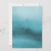 Ice Blue Waterverf Crystals Foto Afstuderen Aankondiging (Achterkant)