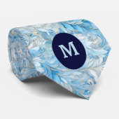 Ice Blue Winter Botanisch Stropdas (Opgerold)