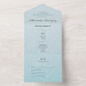 Ice Blue Winter in Parijs All In One Uitnodiging (Binnen)