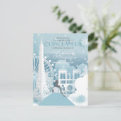 Ice Blue Winter in Parijs Briefkaart (Staand voorkant)