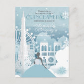 Ice Blue Winter in Parijs Briefkaart (Voorkant)