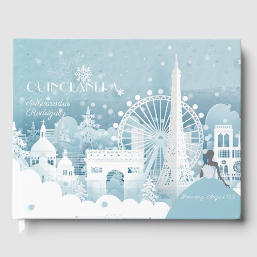 Ice Blue Winter in Parijs Gastenboek (Voorkant)
