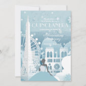 Ice Blue Winter in Parijs Kaart (Voorkant)