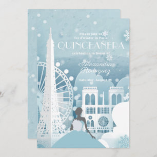 Ice Blue Winter in Parijs Kaart