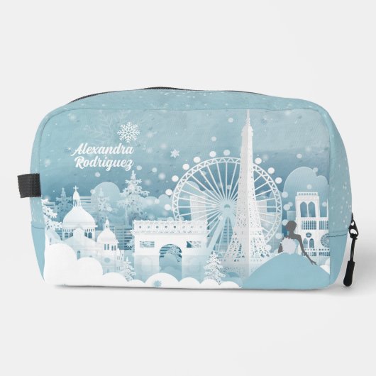 Ice Blue Winter in Parijs Toilettasje (Voorkant)