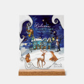 Ice Blue Winter Magic Custom Acrylic Table Sign Acryl Bord (Voorkant)