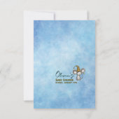 Ice Blue Winter Village Thank You Card | Fairy  Bedankkaart (Achterkant)