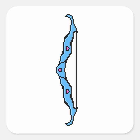 Ice Bow Vierkante Sticker (Voorkant)