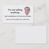 Ice breaker/Mijn telefoonnummerkaarten Visitekaartje (Voorkant / Achterkant)