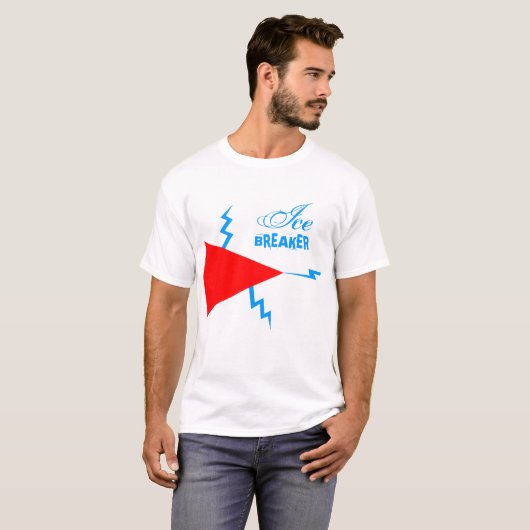 Ice Breaker wit van licht aanpasbaar T-shirt (Voorkant volledig)