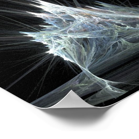 Ice Castle Fractal van Kat Ann Poster (Hoek)