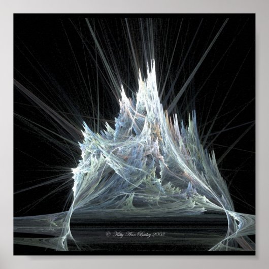 Ice Castle Fractal van Kat Ann Poster (Voorkant)