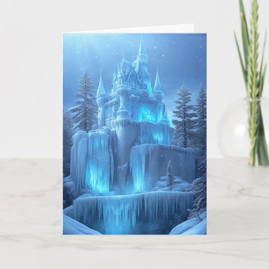 Ice Castle of Frozen Dreams Feestdagen Kaart (Voorkant)