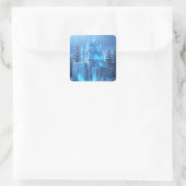 Ice Castle of Frozen Dreams Vierkante Sticker (Tas)