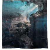 Ice Cave Interior Schilderachtig Douchegordijn (Voorkant)