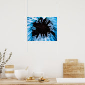 Ice Cave/Starry Beauful Blue Crystal Icicle Poster (Keuken)
