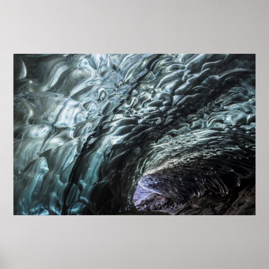 Ice Cave Wall Patronen Poster (Voorkant)