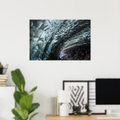 Ice Cave Wall Patronen Poster (Thuiskantoor)