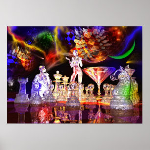 Ice Chess van Lenny Poster