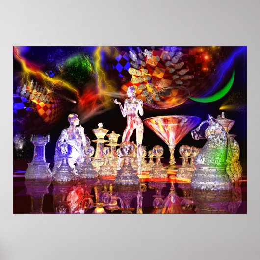 Ice Chess van Lenny Poster (Voorkant)