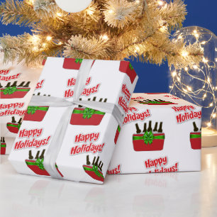 Ice Chest Beer Cooler Prettige feestdagen Cadeaupapier