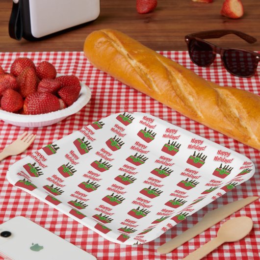 Ice Chest Beer Cooler Prettige feestdagen Papieren Bordje (Picknick)