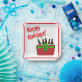 Ice Chest Beer Cooler Prettige feestdagen Papieren Bordje (Feest)