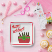 Ice Chest Beer Cooler Prettige feestdagen Papieren Bordje (Feest)