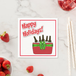 Ice Chest Beer Cooler Prettige feestdagen Servet