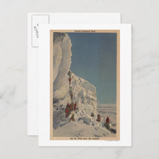 Ice climate bers in Rainier National Park, Washing Briefkaart (Voorkant / Achterkant)