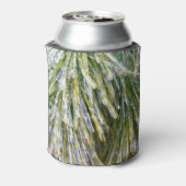 Ice Coated Pine Needles Winter Botanisch Blikjeskoeler (Blikje Achterkant)