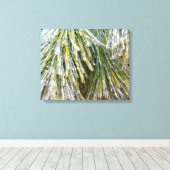 Ice Coated Pine Needles Winter Botanisch Canvas Afdruk (Insitu (Houten vloer))