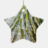 Ice Coated Pine Needles Winter Botanisch Keramisch Ornament (Voorkant)