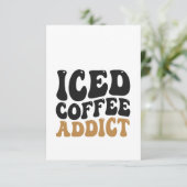 Ice Coffee Addict Funny caffeine Lover Gift Bedankkaart (Staand voorkant)
